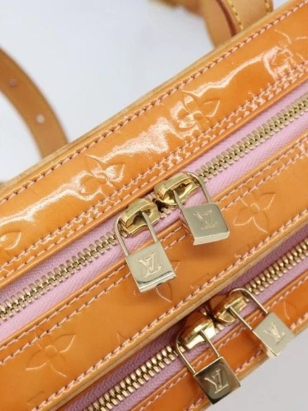 LOUIS VUITTON Vernis Marley Backpack Marshmallow Pink M91039 LV Auth BA11055 - Picture 13 of 14